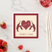 Gepersonaliseerde langoest kreeften met hart servet (Insitu)