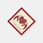 Gepersonaliseerde langoest kreeften met hart servet (Hoek)