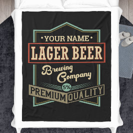 Gepersonaliseerde langwerpige brouwerij met coëxis fleece deken