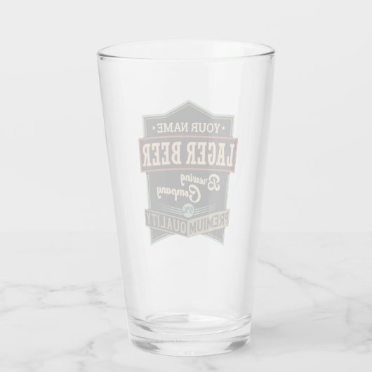 Gepersonaliseerde langwerpige brouwerij met coëxis glas (Achterkant)