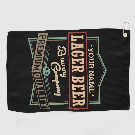 Gepersonaliseerde langwerpige brouwerij met coëxis golfhanddoek (Horizontaal)