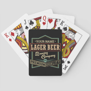 Gepersonaliseerde langwerpige brouwerij met coëxis pokerkaarten