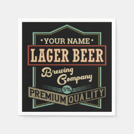 Gepersonaliseerde langwerpige brouwerij met coëxis servet
