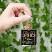 Gepersonaliseerde langwerpige brouwerij met coëxis sleutelhanger (Hand)