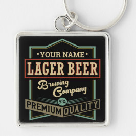 Gepersonaliseerde langwerpige brouwerij met coëxis sleutelhanger