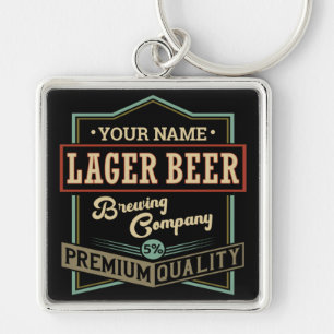 Gepersonaliseerde langwerpige brouwerij met coëxis sleutelhanger