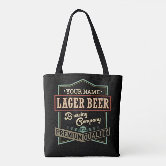 Gepersonaliseerde langwerpige brouwerij met coëxis tote bag (Achterkant)
