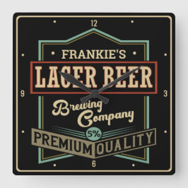 Gepersonaliseerde langwerpige brouwerij met coëxis vierkante klok