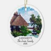 Gepersonaliseerde Lanzarote Ornament, Spanje Keramisch Ornament (Links)