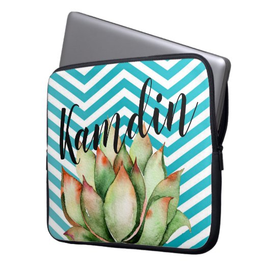 Gepersonaliseerde Laptop CaseBoho Cacti Cactus Suc Laptop Sleeve (Voorkant Links)