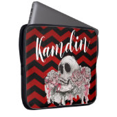 Gepersonaliseerde Laptop Caseskull Roos gothic Che Sleeve (Voorkant Rechts)