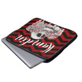 Gepersonaliseerde Laptop Caseskull Roos gothic Che Sleeve (Voorkant onderkant)
