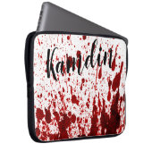 Gepersonaliseerde laptop Hoesje bloedspetter vampi Laptop Sleeve (Voorkant Rechts)