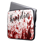 Gepersonaliseerde laptop Hoesje bloedspetter vampi Sleeve (Voorkant Links)