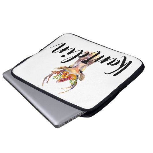 Gepersonaliseerde Laptop Hoesje boho hert Buck Hea Laptop Sleeve (Voorkant onderkant)