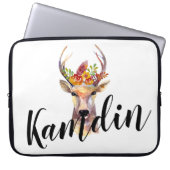 Gepersonaliseerde Laptop Hoesje boho hert Buck Hea Laptop Sleeve (Voorkant)