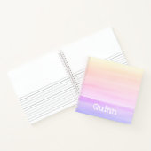 Gepersonaliseerde laptop Ombre Waterverf Notitieboek (Binnen)