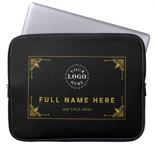 Gepersonaliseerde laptoptas met naam en functie laptop sleeve