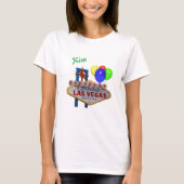 Gepersonaliseerde Las Vegas Birthday Women's T-Shi T-shirt (Voorkant)