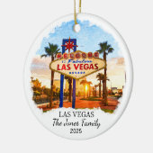 Gepersonaliseerde Las Vegas Ornament, Nevada Keramisch Ornament (Links)