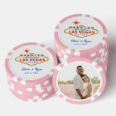 Gepersonaliseerde Las Vegas Wedding Favoriet Poker Poker Chips (Opstapeling)