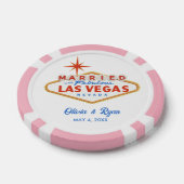 Gepersonaliseerde Las Vegas Wedding Favoriet Poker Poker Chips (Enkel)
