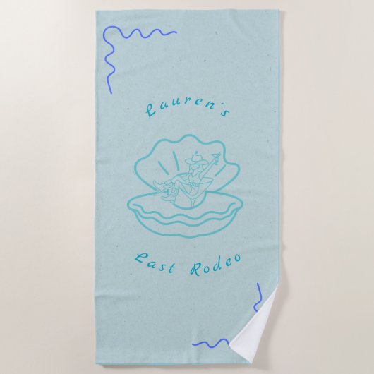 Gepersonaliseerde "Last Rodeo" strandlaken (Voorkant)
