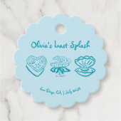 Gepersonaliseerde Last Splash Bachelorette Favorie Bedankjes Labels (Voorkant)