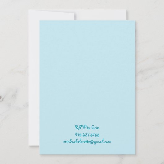 Gepersonaliseerde Last Splash Bachelorette Party U Kaart (Achterkant)