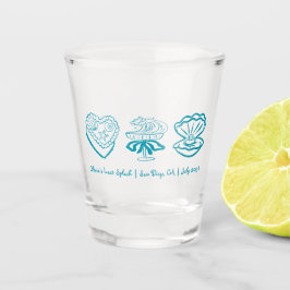 Gepersonaliseerde last splash vrijgezellengunst shot glas