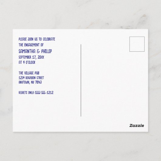 Gepersonaliseerde laten we cocktails aangepaste te briefkaart (Achterkant)