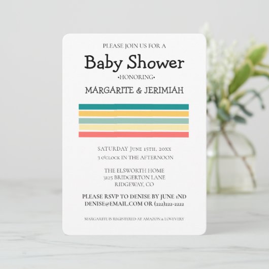 Gepersonaliseerde Laten we het Baby shower van Bea Kaart (Staand voorkant)