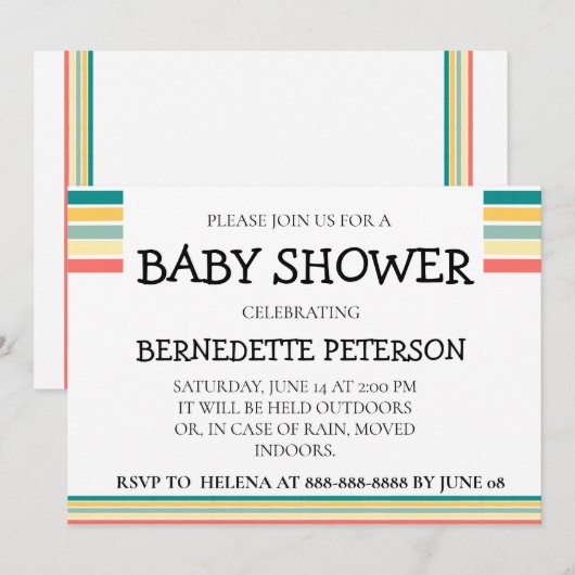 Gepersonaliseerde Laten we het Baby shower van Bea Kaart (Voorkant / Achterkant)