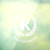 Gepersonaliseerde Laurel Wreath Venster Cling Sign Raamsticker (Vel 3)