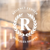 Gepersonaliseerde Laurel Wreath Venster Cling Sign Raamsticker (Vel 2)