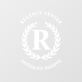 Gepersonaliseerde Laurel Wreath Venster Cling Sign Raamsticker (Vel)