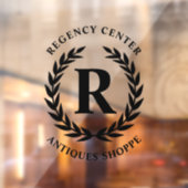 Gepersonaliseerde Laurel Wreath Venster Cling Sign Raamsticker (Vel 2)