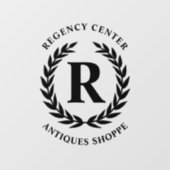 Gepersonaliseerde Laurel Wreath Venster Cling Sign Raamsticker (Vel)