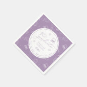 Gepersonaliseerde lavendel afstudeerfeest servette servet (Hoek)