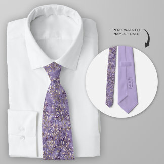 Gepersonaliseerde Lavendel Berry Stropdas
