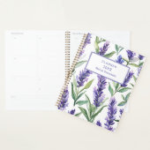 Gepersonaliseerde Lavendel Bloemen 2025 Planner (Display)