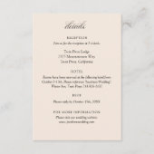 Gepersonaliseerde Lavendel Blush Roze bruiloft Informatiekaartje (Voorkant)