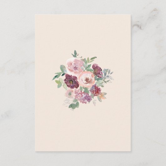 Gepersonaliseerde Lavendel Blush Roze bruiloft Informatiekaartje (Achterkant)