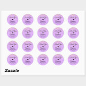 Gepersonaliseerde Lavendel en gouden Baby shower l Ronde Sticker (Vel)