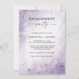 Gepersonaliseerde Lavendel Engagement Party Kaart