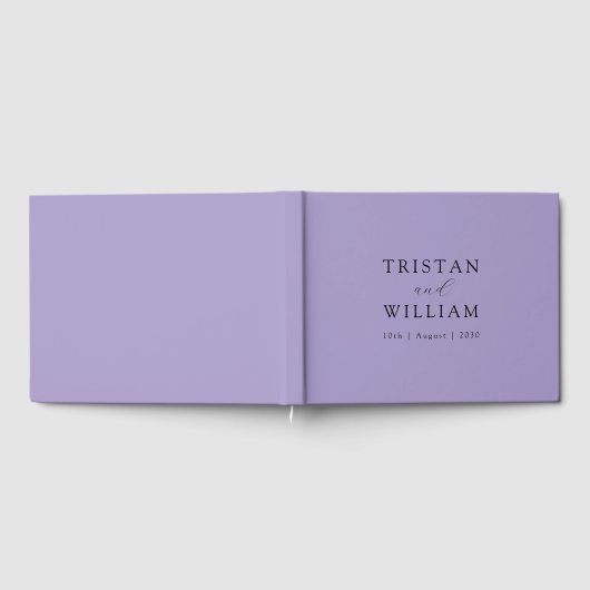 Gepersonaliseerde lavendel gastenboek (Volledig)