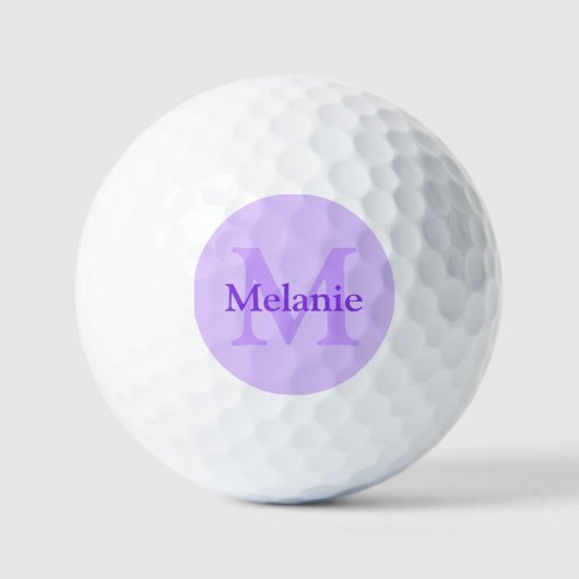 Gepersonaliseerde lavendel golfballen (Voorkant)