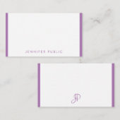 Gepersonaliseerde Lavendel Kleur Handgeschreven Mo Notitiekaartje (Voorkant / Achterkant)