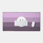Gepersonaliseerde Lavendel Paarse Strepen Monogram Bureaumat (Keyboard & Muis)