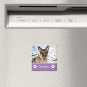 Gepersonaliseerde Lavendel Pet Photo Magnet (Insitu (Vaatwasser))